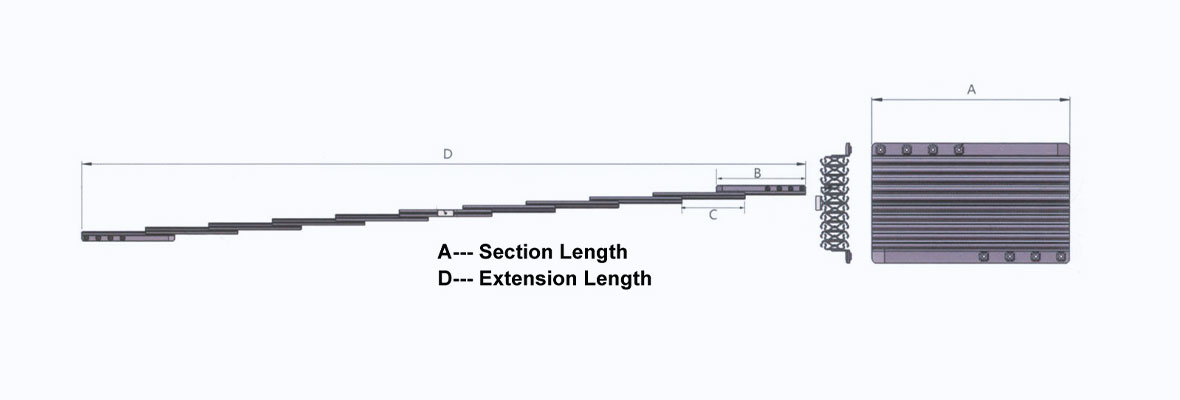 Multiple sections telescoped table slide 11 2