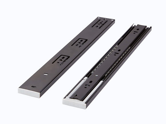 WLT 45020A 45mm 3 Sections Soft Closing Drawer Slides Black 1