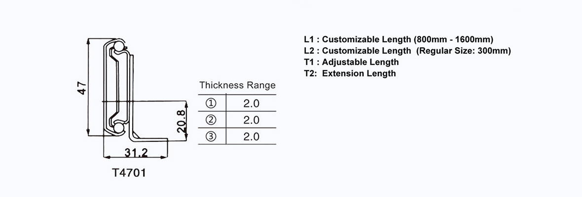 WLT T47002 automatic lifting synchronized extension table slide 6 2