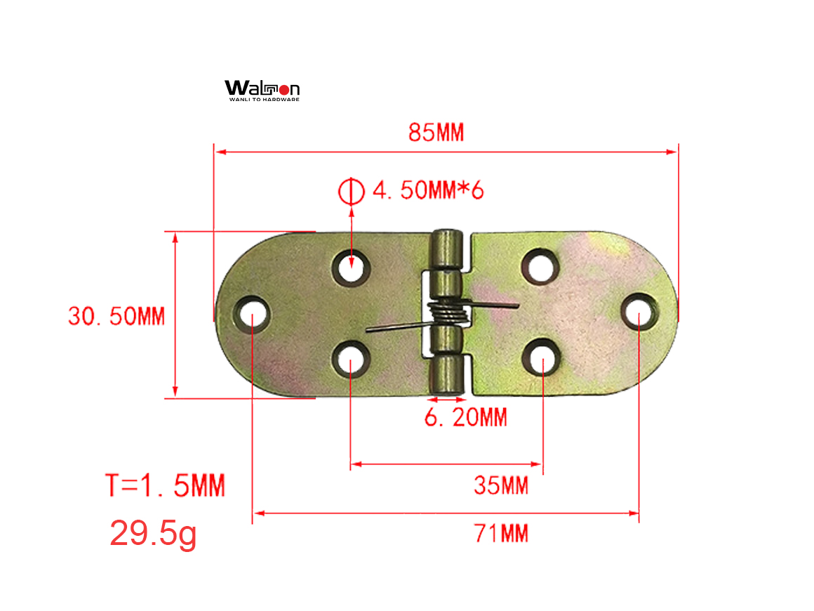  Metal spring flat hinge 031160x870 1